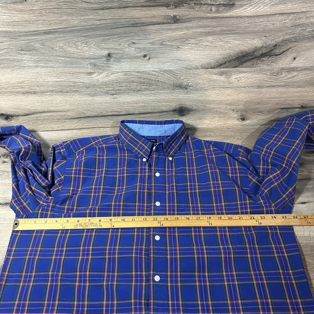 Vintage 1990s Chaps Plaid Easy Care Button Down Shirt, Men's Size XL Y2K - Picture 7 of 9